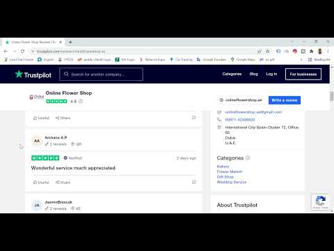 Trust Pilot Reviews  | Best Customer Service Experiences | Highly rated Flowers Shop in Dubai
