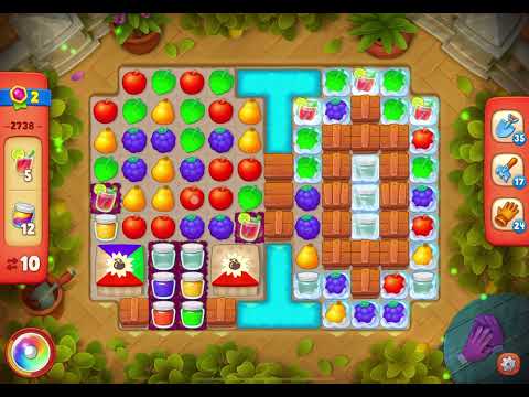 GardenScapes Level 2738 no boosters (14 moves)