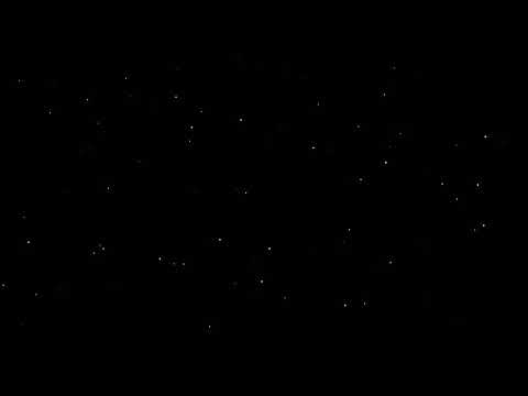 Star particles twinkling in sky black screen effect