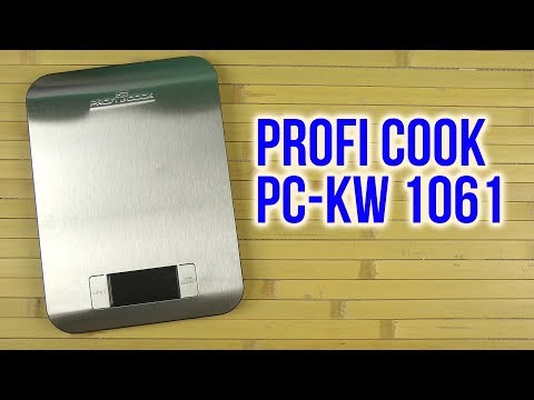 Virtuvinės svarstyklės Clatronic ProfiCook PC-KW 1061 Juodas, Nerūdijantis plienas Rectangle Electronic kitchen scale video