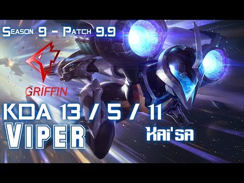 GRF Viper KAI'SA vs EZREAL ADC - Patch 9.9 KR Ranked