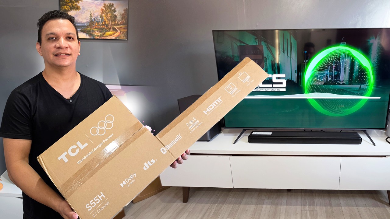 Miniatura da avaliação em vídeo de Soundbar TCL S55H 220W Bluetooth 2.1 com Subwoofer Sem Fio