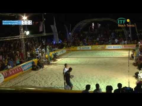 Beach Tennis   Finale Maschile ITF ARUBA G1 2013   Calbucci Garavini Vs Strano Marighella   2°SET