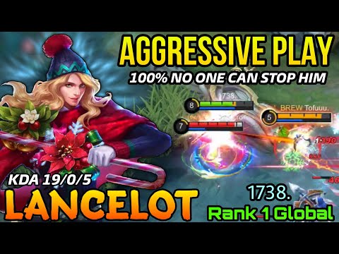 Aggresive Plays Lancelot 100% Show No Mercy!! - Top 1 Global Lancelot by 1738. - MLBB
