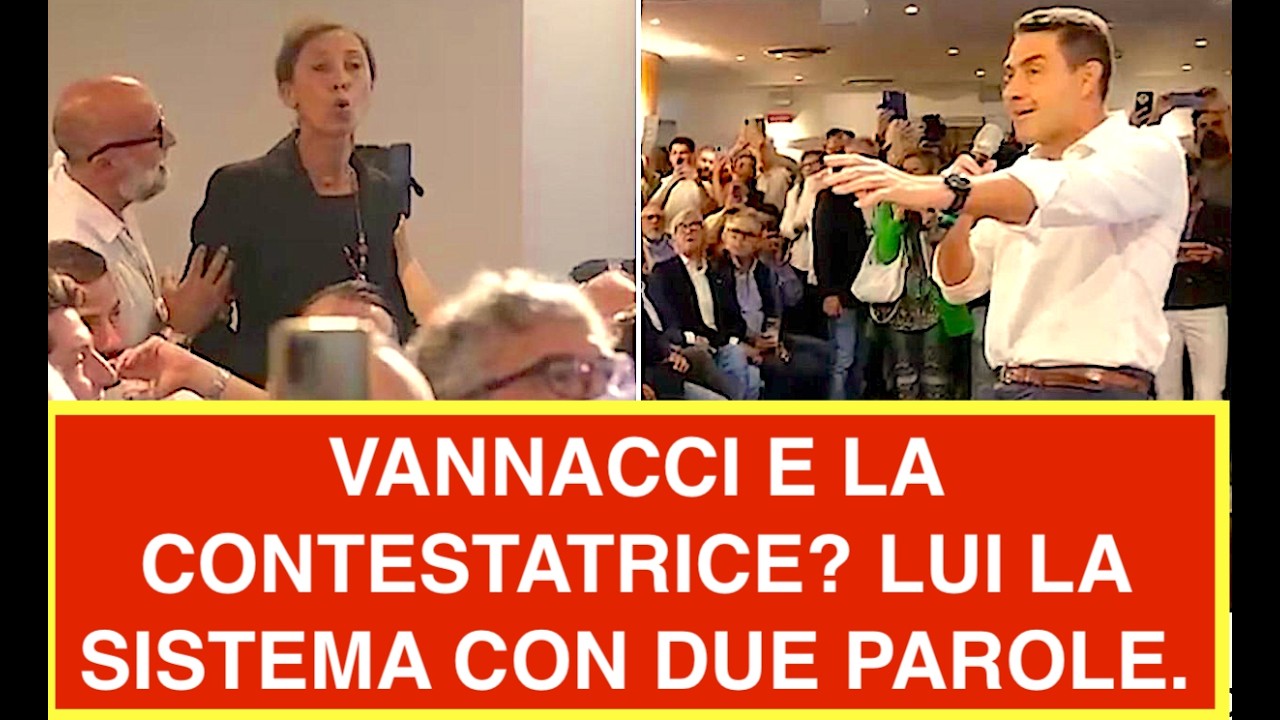 VANNACCI E LA CONTESTATRICE? LUI LA SISTEMA CON DUE PAROLE.  250 AGENTI PER LA CONFERENZA