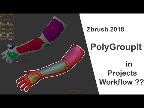 Zbrush 2018 - Finding a place of new PolyGroupIt in my workflow