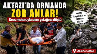 Kayalıklara Sıkışan Motosikletliye Patpatlı Kurtarma Operasyonu
