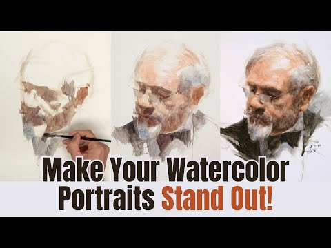Chien Chung-Wei Makes Watercolor Portrait Painting EASY! (TIMELAPSE)