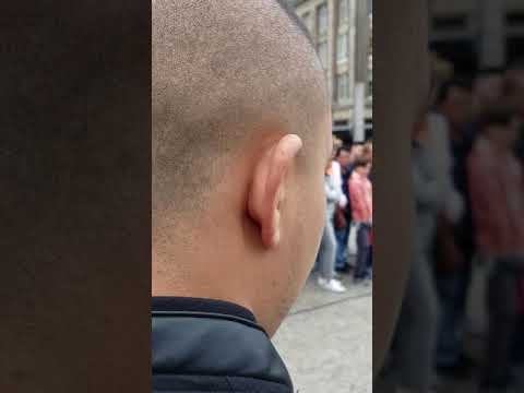 Street Performer in Amsterdam's Dam Square