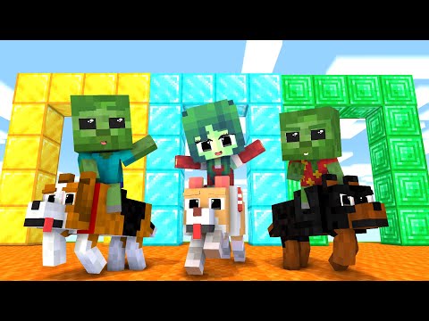 Monster School || Baby Zombie Friends & Sad Poor Dog - Dog Challenges (Minecraft Animation)