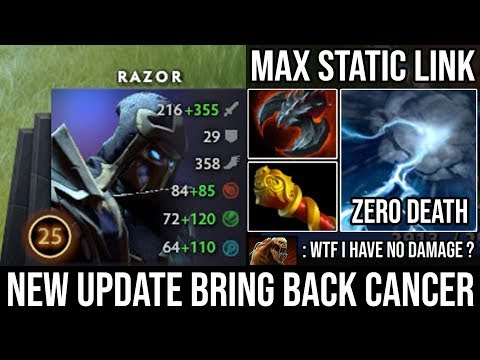 The Classic Mid Cancer is Back in NEW Update 7.22h | Max Static Link Razor 25Kills & Zero Death