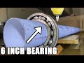 Massive Industrial Bearing Spun With 60 000 PSI Waterjet
