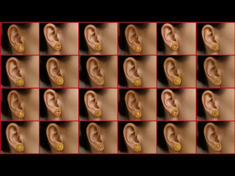 Latest Gold Stud Earrings Designs 2025 | Daily Wear Gold Tops Earrings Collection | Gold Earrings