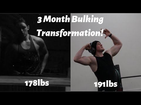 3 MONTH BULKING TRANSFORMATION (176LBS - 191LBS!!)