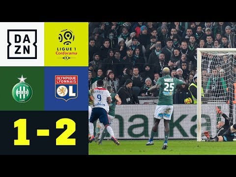 90+5! Moussa Dembele köpft Lyon zum Sieg: St. Etienne - Lyon 1:2 | Ligue1 | DAZN Highlights