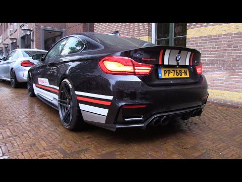 BMW M4 F82 MOSSELMAN Turbo Akrapovic Exhaust - Start, Revs, Flames, Accelerations!