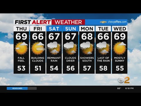 First Alert Forecast: CBS2 9/28 Evening Weather at 6PM