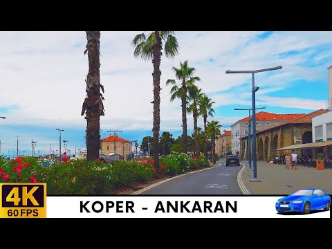 Driving in Slovenia 15: From Koper to Ankaran and back - Scenic Costal Drive 4K