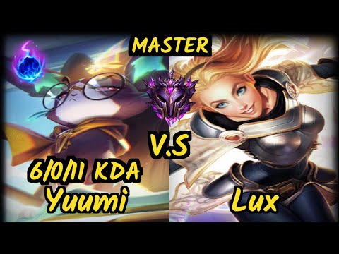 Dumbledoge (YUUMI) vs LUX - 6/0/11 KDA BOTTOM SUPPORT GAMEPLAY - EUW Ranked MASTER
