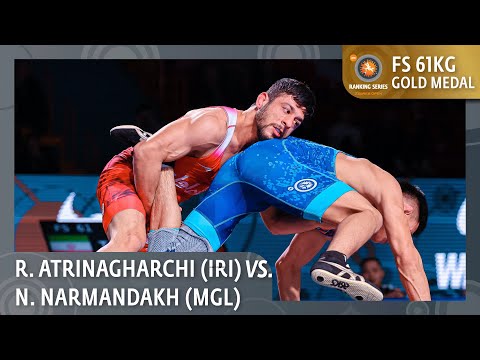 Gold Medal • FS 61Kg • Reza Ahmadali ATRINAGHARCHI (IRI) vs. Narankhuu NARMANDAKH (MGL)