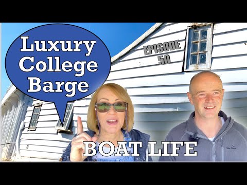 50. Exploring the SECRET Univ Barge | Boat Life