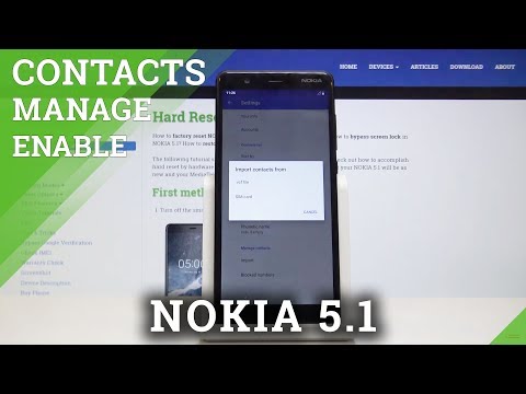 How to Transfer Contacts from SIM to NOKIA 5.1 - Import / Export Contacts