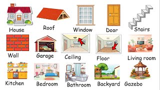 My house / Parts Of My House Vocabulary for kids.