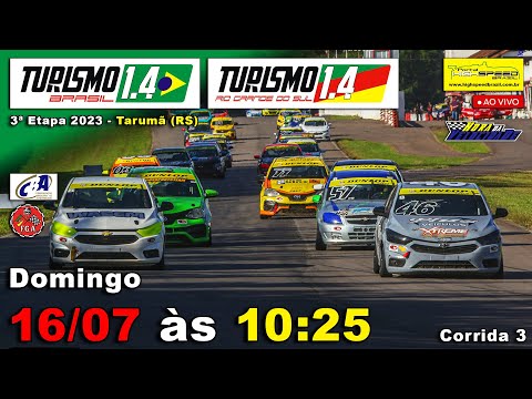 🔴 TURISMO 1.4 BR/RS | Corrida 3 | 3ª Etapa 2023 | Tarumã (RS) | Ao Vivo