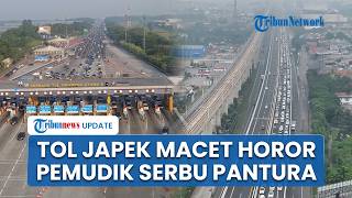 Potret Tol Jakarta-Cikampek Macet Parah, Pemudik Beralih Serbu Exit Tol via Jalur Utama Pantura