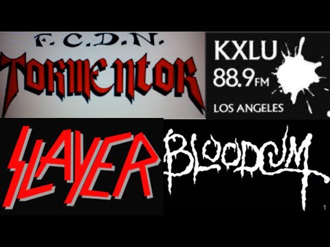 Tom Araya from Slayer, Bloodcum, & F.C.D.N. Tormentor on KXLU 88.9 FM, on June 18, 1986