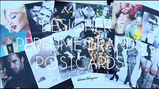 DESIGNER PERFUME BRANDS ADVERTISING PROMOTION POSTCARDS