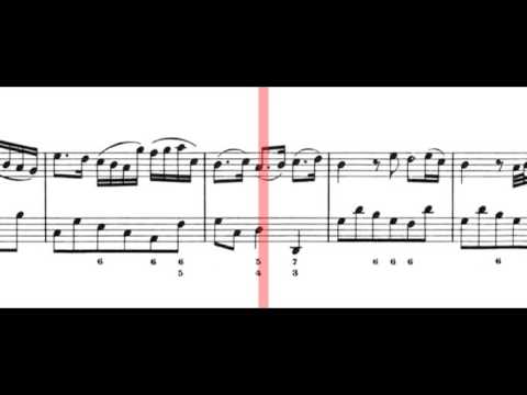 BWV 1034 - Flute Sonata in E Minor (Scrolling)