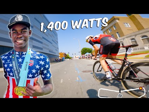 Watch this 13 year old DESTROY Criterium National Championships