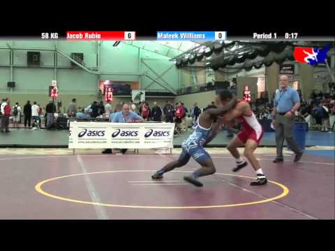 Jacob Rubio vs. Maleek Williams at 2013 ASICS FILA Cadet Nationals - GR