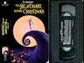 Opening To The Nightmare Before Christmas US VHS 1994