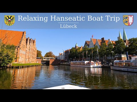 【4K】 Relaxing Boat Trip Along Lübeck's Old Hanseatic Canals