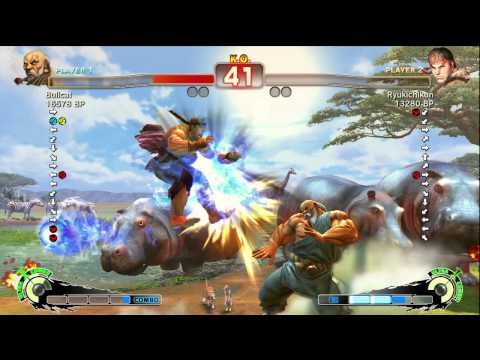 Bullcat [Gouken] vs Ryukichikun [Ryu] 2 of 2 SSF4 Japanese Online Ranked Matches - TRUE-HD