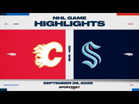 NHL Preseason Highlights | Flames vs. Kraken - September 29, 2025
