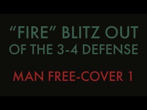 "Fire" Man Blitz out of the 3-4 Defense | Man Free- Cover 1 #coaching
