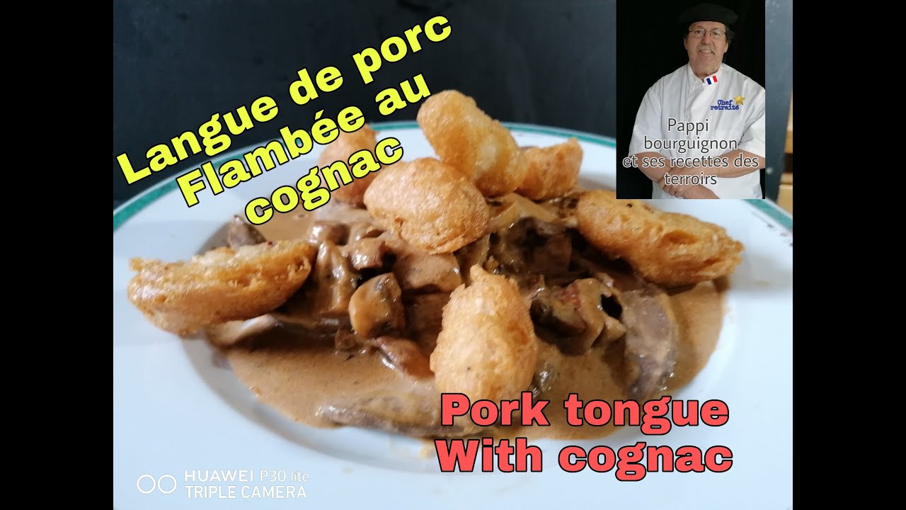 #langue de #porc au cognac et beignet de #celeri