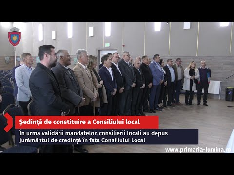Ședința de constituire a Consiliului Local Lumina