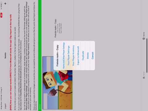 How to use toolbox plug for realms and worlds (IPad) - YouTube