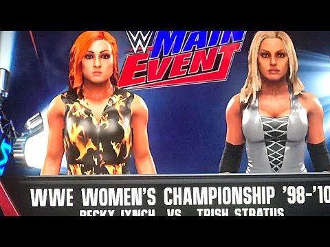 WWE 2K19 PS4 TRISH STRATUS VS BECKY LYNCH NO HOLD BAR FOR THE WOMEN’S CHAMPIONSHIP