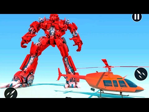 Fly cars US Police Car Transform Robot War Rescue 2021 - Gameplay car  Games