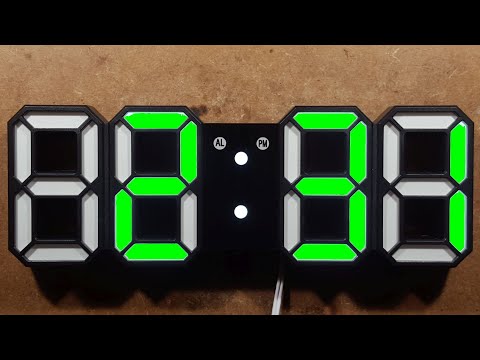 How to set your 3D LED digital wall clock.