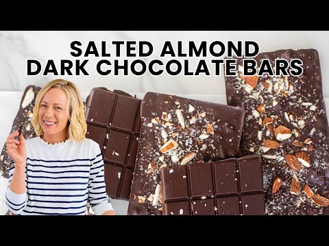 3 Ingredient Salted Almond Dark Chocolate Bars That Are Better Than Store Bought!