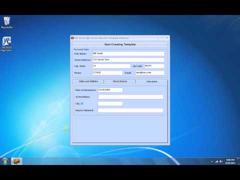 MS Word High School Resume Template Software