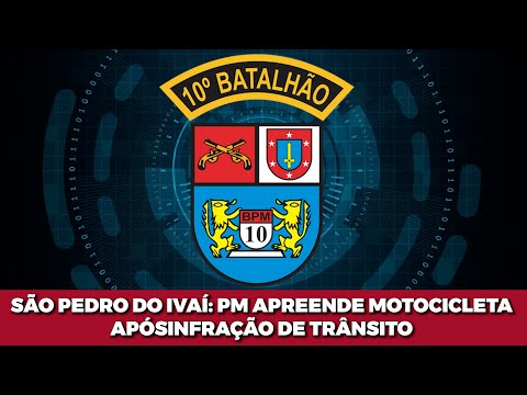 SÃO PEDRO DO IVAÍ: PM APREENDE MOTOCICLETA APÓS INFRAÇÃO DE TRÂNSITO