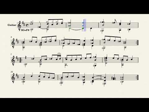 Basse dance – Pierre Attaingnant, XVI century (guitar sheet music)