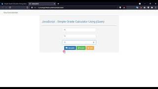 Simple Grade Calculator Using jQuery Tutorial DEMO